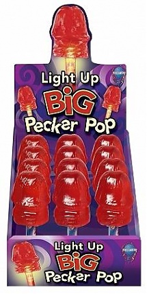 Light Up Big Pecker Pop 12 Pc Display