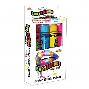 Bodylicious Body Pens Erotic Edible Body Paints Assorted Flavors And Colors 4 Each Per Pack
