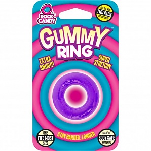 Rock Candy Gummy Ring Cock Ring One Size Fits Most Purple
