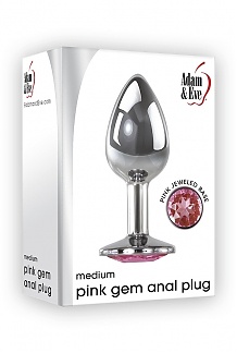 Pink Gem Anal Plug - Medium