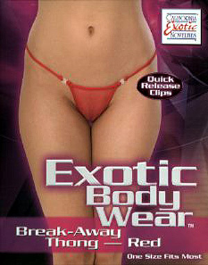 Exotic Body Wear Break-Away Thong (Red) (4073-11-3)