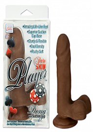 Pure Skin Player- Dong With Suction Cup - Brown 5.25