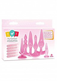 Try-Curious Anal Plugs Six Piece Starter Kit Pink (182677.2)